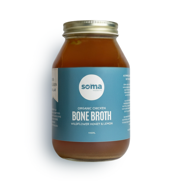 Soma Chicken with Honey & Lemon bone broth, 876ml jar